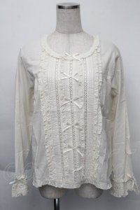 PINK HOUSE / ローンフリルブラウス  オフ S-25-12-01-002-LO-BL-AS-ZT151