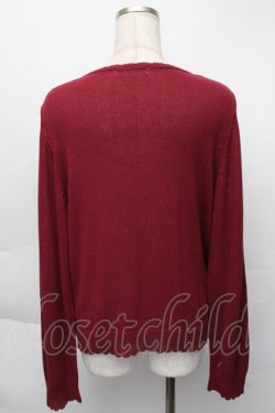 画像2: PINK HOUSE / サイドリボンニットカーディガン  ボルドー S-25-12-01-014-LO-TO-SA-ZT037