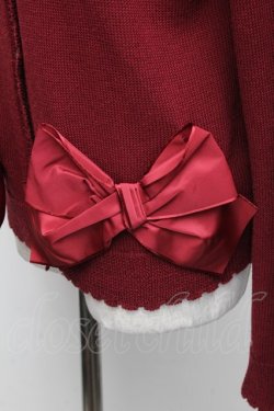 画像3: PINK HOUSE / サイドリボンニットカーディガン  ボルドー S-25-12-01-014-LO-TO-SA-ZT037