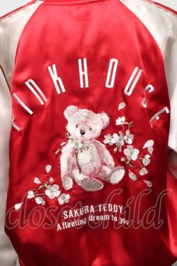 画像4: PINK HOUSE / 桜Teddy刺繍使いサテンブルゾン  赤 S-25-12-01-015-LO-JA-SA-ZT127