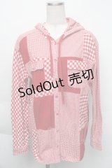 PINK HOUSE / チェックパーカー付きシャツ  レッド S-25-12-01-016-LO-BL-SA-ZS