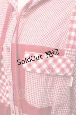 画像3: PINK HOUSE / チェックパーカー付きシャツ  レッド S-25-12-01-016-LO-BL-SA-ZS
