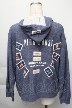 画像2: PINK HOUSE / 背中ワッペンジップアップパーカー  ネイビー S-25-12-01-017-LO-TO-SA-ZS