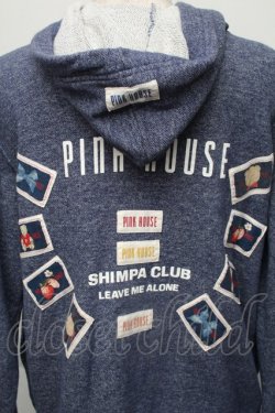 画像3: PINK HOUSE / 背中ワッペンジップアップパーカー  ネイビー S-25-12-01-017-LO-TO-SA-ZS