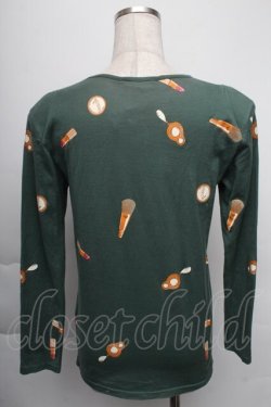 画像2: INGEBORG / コスメ&アクセサリープリントカットソー  グリーンＸブラウン S-25-12-01-021-LO-TO-SA-ZT154