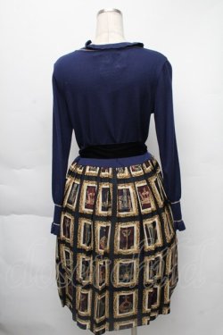 画像2: Jane Marple / Precious Framesトロンプイユワンピース  ネイビー S-25-12-01-024-JM-OP-HR-ZS