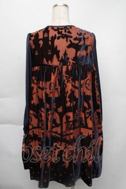 画像2: Jane Marple / フェアリーテイルオパールミニワンピース  ブラウンｘ紺 S-25-12-01-026-JM-OP-AS-ZS