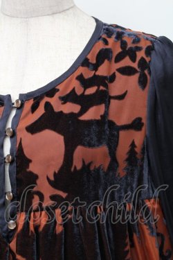 画像3: Jane Marple / フェアリーテイルオパールミニワンピース  ブラウンｘ紺 S-25-12-01-026-JM-OP-AS-ZS