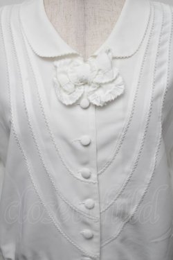 画像3: KANEKO ISAO / リボンラウンドブラウス  白 S-25-12-01-003-EL-BL-SA-ZT136