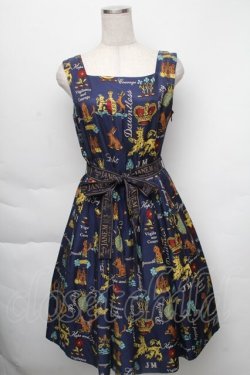 画像1: Jane Marple /Joyful crestのスクエアドレス  紺 S-25-12-01-029-JM-OP-AS-ZS