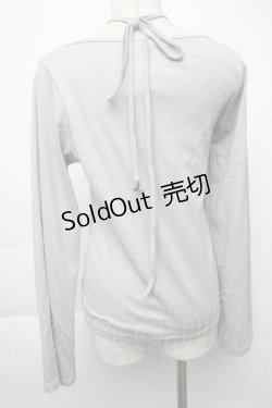 画像2: axes femme / 肩あきリボンデザインプルオーバー  グレー S-25-12-02-026-AX-TO-AS-ZS