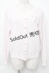 Nile Perch / うさぎ透かし編みカーディガン  ピンク S-25-12-02-027-LO-TO-HR-ZS