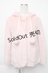 MILK / ファーフードショートコート  ピンク S-25-12-02-028-ML-CO-AS-ZS