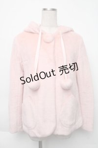 MILK / ファーフードショートコート  ピンク S-25-12-02-028-ML-CO-AS-ZS