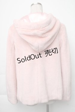 画像2: MILK / ファーフードショートコート  ピンク S-25-12-02-028-ML-CO-AS-ZS