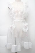 Nile Perch / オーガンジーフリルエプロンドレス  白 S-25-12-02-030-LO-OP-HR-ZS