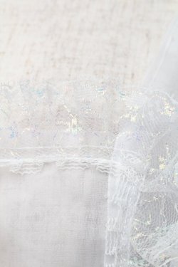 画像4: Nile Perch / オーガンジーフリルエプロンドレス  白 S-25-12-02-030-LO-OP-HR-ZS