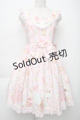 Angelic Pretty / Wonder Cookieジャンパースカート  ピンク S-25-12-02-032-AP-OP-AS-ZS