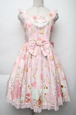 画像1: Angelic Pretty / Wonder Cookieジャンパースカート  ピンク S-25-12-02-032-AP-OP-AS-ZS (1)
