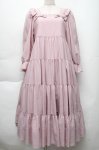 画像1: Maria pipi / リボン&ティアードドレス  ピンク S-25-12-02-033-EL-OP-AS-ZT617 (1)