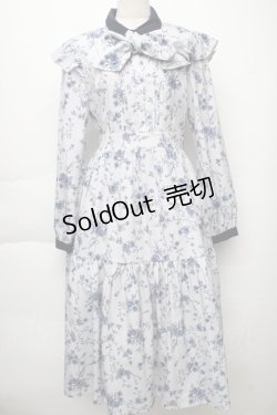 画像1: axes femme POETIQUE / トワルドジュイ風花柄ワンピース  サックス S-25-12-02-037-AX-OP-AS-ZS