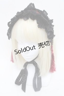 画像1: Ozz oneste / チャイナデザインタッセルヘッドドレス  黒×ボルドー S-25-12-02-005-OO-AC-HR-ZS