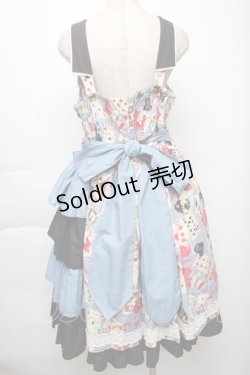 画像2: metamorphose / Wonder Card Queen of Hearts ジャンパースカート  サックス S-25-12-02-038-ME-OP-HR-ZS