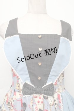 画像3: metamorphose / Wonder Card Queen of Hearts ジャンパースカート  サックス S-25-12-02-038-ME-OP-HR-ZS