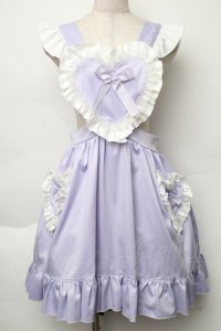 Nile Perch / ハートエプロンジャンパースカート  ラベンダー S-25-12-02-041-LO-OP-HR-ZS