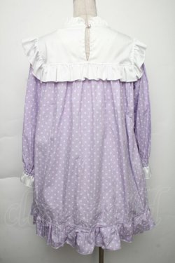 画像2: Nile Perch / ドット柄スクエアカラーカットワンピース  ラベンダー S-25-12-02-044-LO-OP-HR-ZS