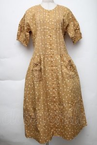 PINK HOUSE / 花柄ピンタックワンピース  からし S-25-12-02-045-LO-OP-HR-ZT1212S