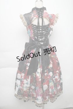 画像2: Triple fortune / 狛猫チャイナワンピース  黒×赤 S-25-12-02-048-EL-OP-HR-ZS