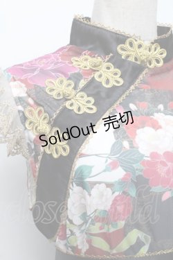 画像3: Triple fortune / 狛猫チャイナワンピース  黒×赤 S-25-12-02-048-EL-OP-HR-ZS