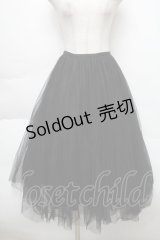 titty&Co. / チュールロングスカート  黒 S-25-12-02-049-LO-SK-HR-ZS