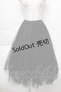 titty&Co. / チュールロングスカート  黒 S-25-12-02-049-LO-SK-HR-ZS