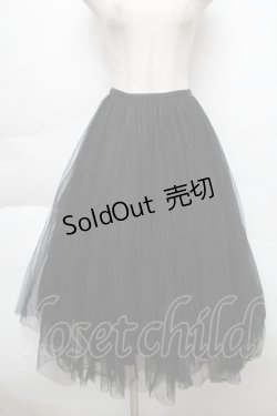 画像1: titty&Co. / チュールロングスカート  黒 S-25-12-02-049-LO-SK-HR-ZS