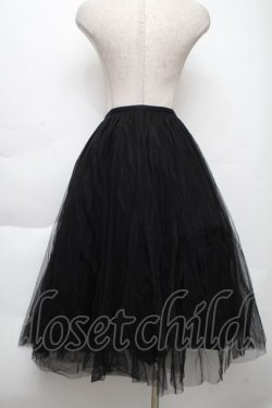 画像2: titty&Co. / チュールロングスカート  黒 S-25-12-02-049-LO-SK-HR-ZS
