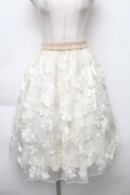 LOLITA / 花デザインオーガンジースカート  キナリ S-25-12-02-051-LO-SK-HR-ZS
