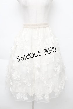 画像1: LOLITA / 花デザインオーガンジースカート  キナリ S-25-12-02-051-LO-SK-HR-ZS
