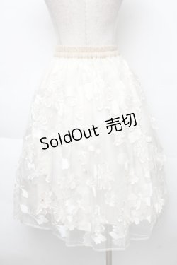 画像2: LOLITA / 花デザインオーガンジースカート  キナリ S-25-12-02-051-LO-SK-HR-ZS