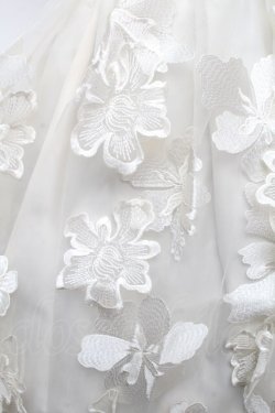 画像3: LOLITA / 花デザインオーガンジースカート  キナリ S-25-12-02-051-LO-SK-HR-ZS