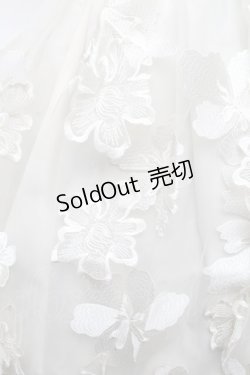 画像3: LOLITA / 花デザインオーガンジースカート  キナリ S-25-12-02-051-LO-SK-HR-ZS