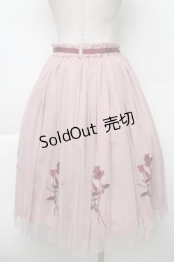 画像2: an another angelus / ローズ刺繍チュールスカート  ピンクS-25-12-02-053-CA-SK-HR-ZT587