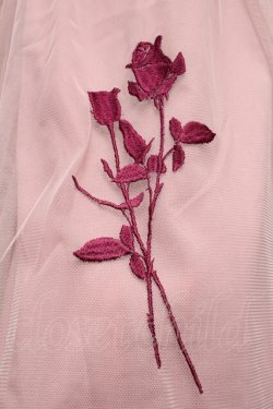 画像3: an another angelus / ローズ刺繍チュールスカート  ピンク S-25-12-02-053-CA-SK-HR-ZS