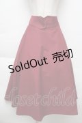 F&A / コルセットベルト2wayフレアースカート  ワイン S-25-12-02-055-LO-SK-HR-ZS