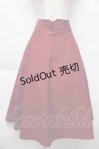 F&A / コルセットベルト2wayフレアースカート  ワイン S-25-12-02-055-LO-SK-HR-ZS