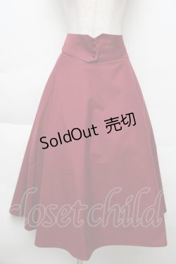 画像1: F&A / コルセットベルト2wayフレアースカート  ワイン S-25-12-02-055-LO-SK-HR-ZS