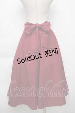 画像2: F&A / コルセットベルト2wayフレアースカート  ワイン S-25-12-02-055-LO-SK-HR-ZS