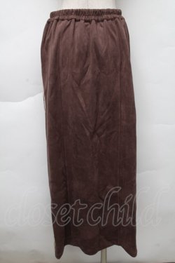 画像2: axes femme / カットスエードジップスカート  ブラウン S-25-12-02-056-AX-SK-AS-ZS