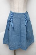 F i.n.t / レースアップデニムスカート  ブルー S-25-12-02-057-CA-SK-HR-ZS
